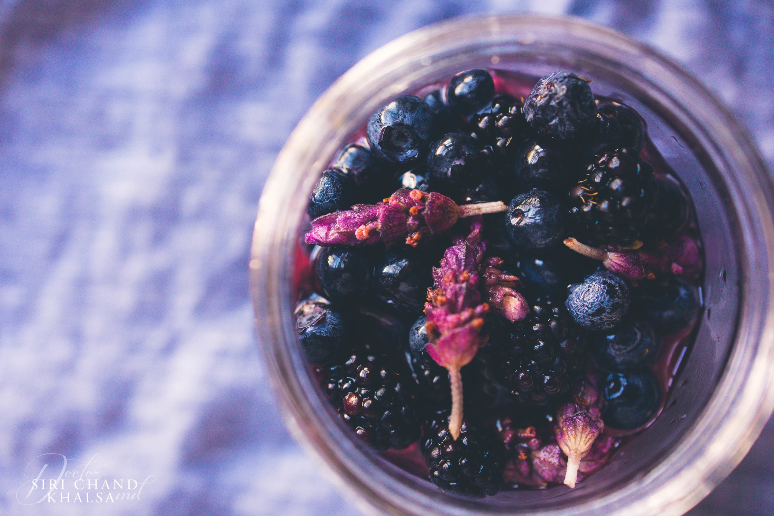 Lavender, Blueberry, Blackberry Shrub for Mocktails