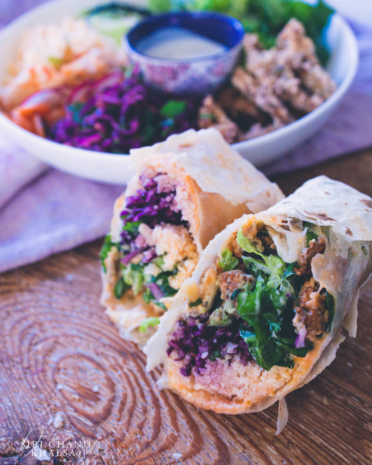 Vegan Buffalo Ranch "Chicken" Wrap | with Dr. Siri Chand