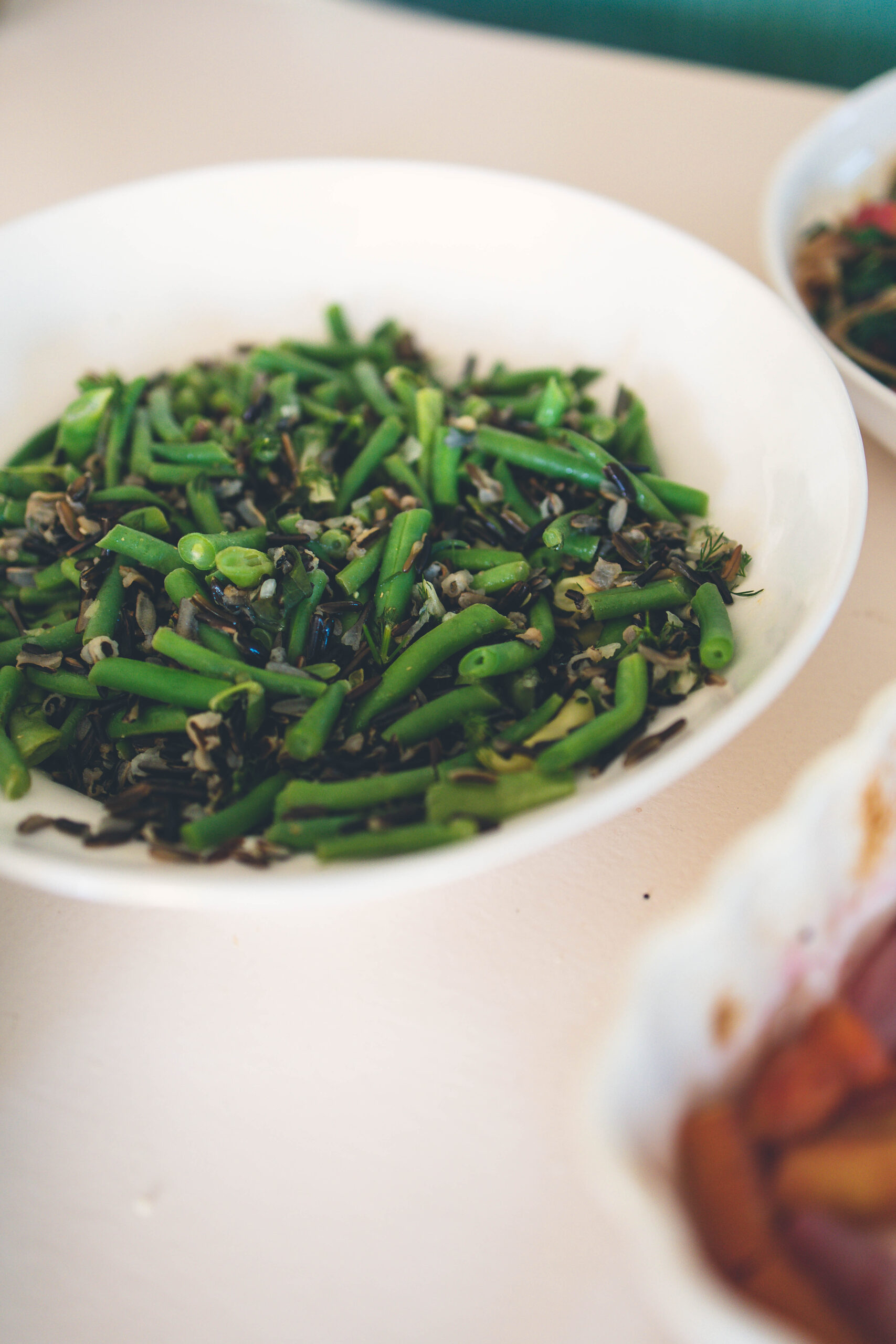 Wild Rice and Green Beans with Lemon Dill Sauce