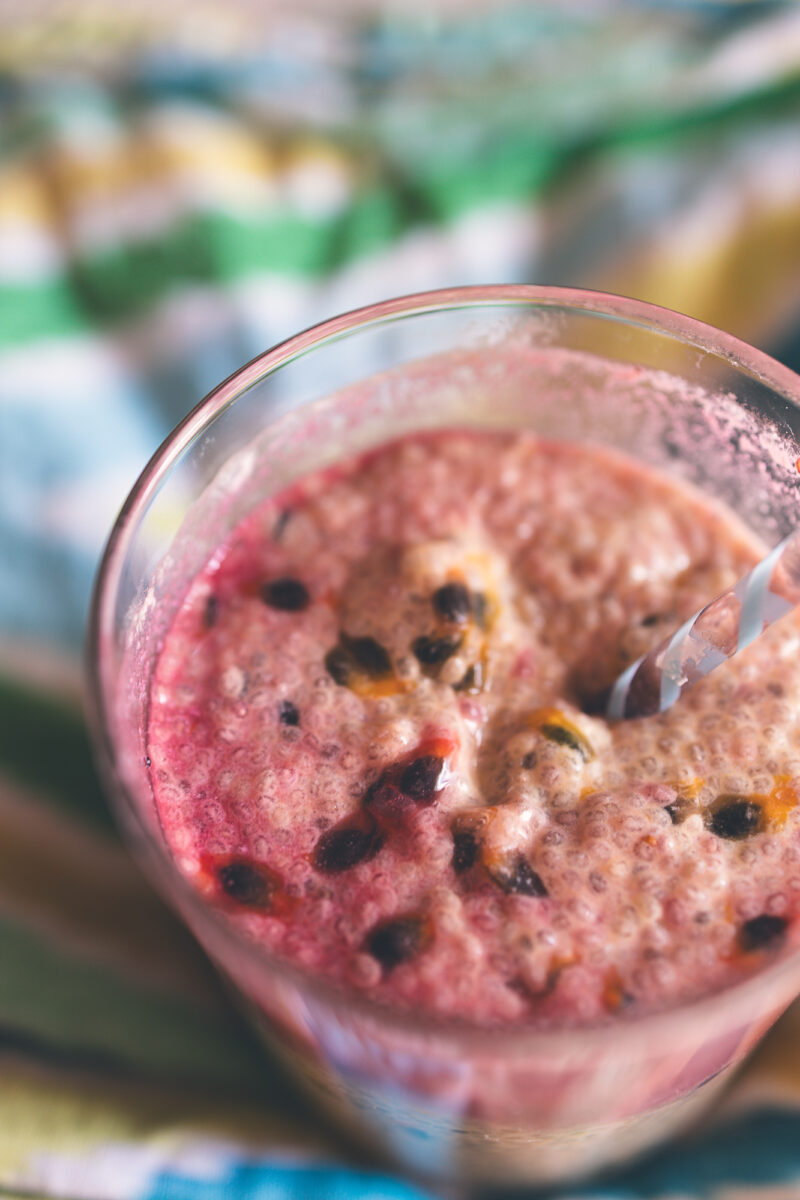 Pomegranate and Passionfruit Chia Pudding