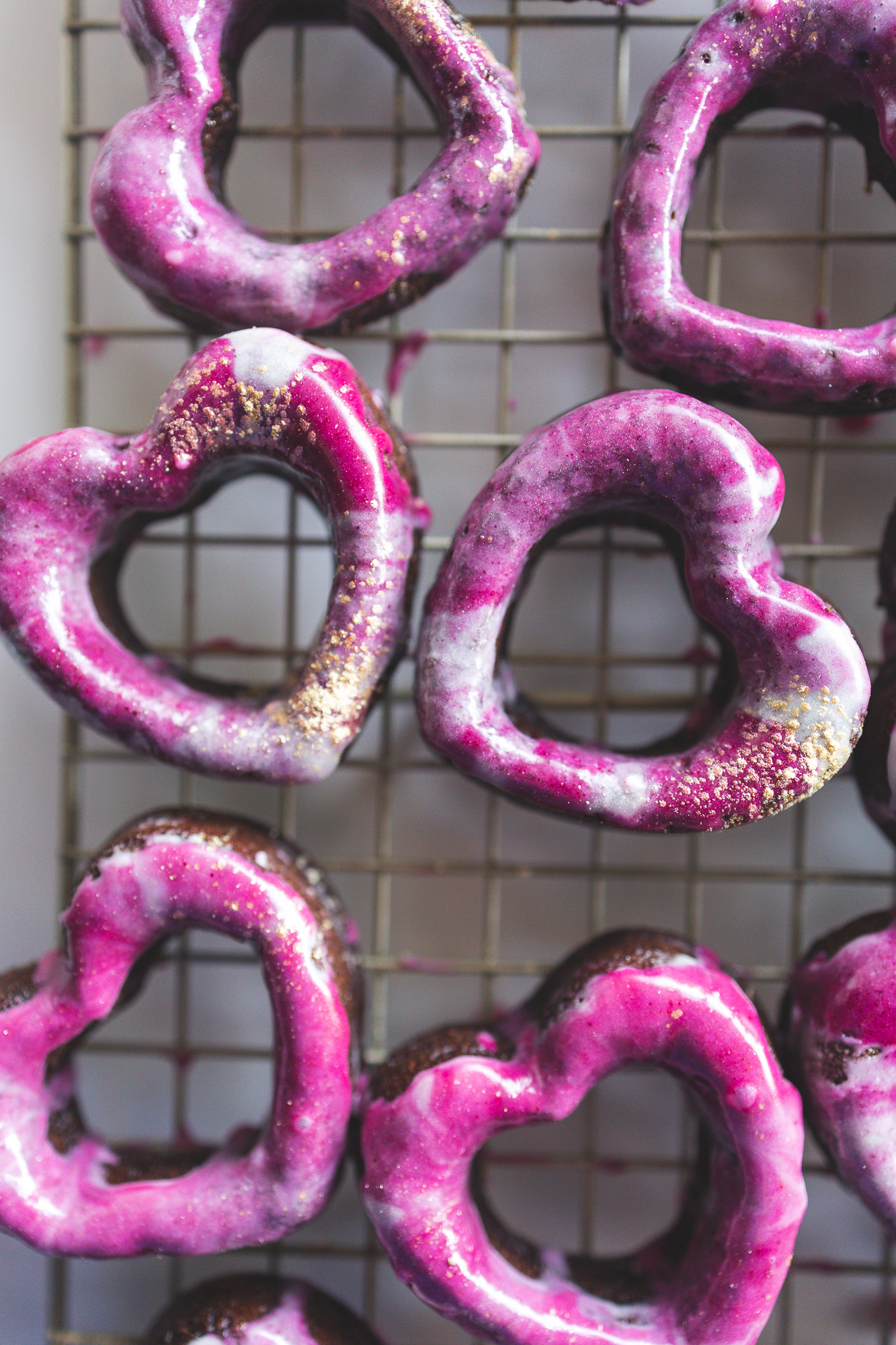 Vegan German Chocolate Donuts with Galaxy Glaze