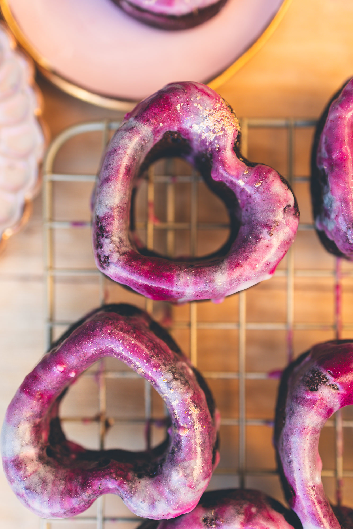 Vegan German Chocolate Donuts with Galaxy Glaze