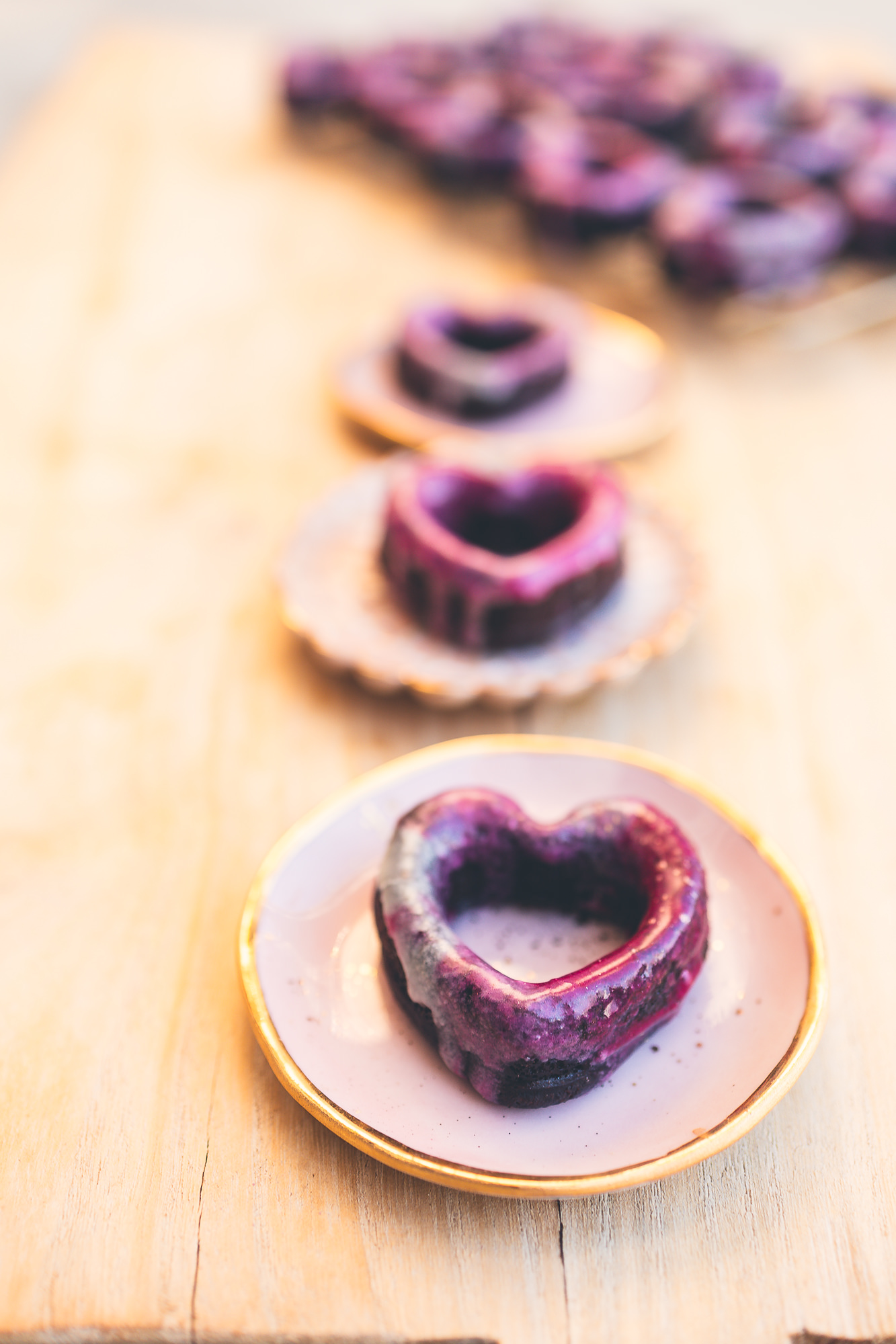 Vegan German Chocolate Donuts with Galaxy Glaze